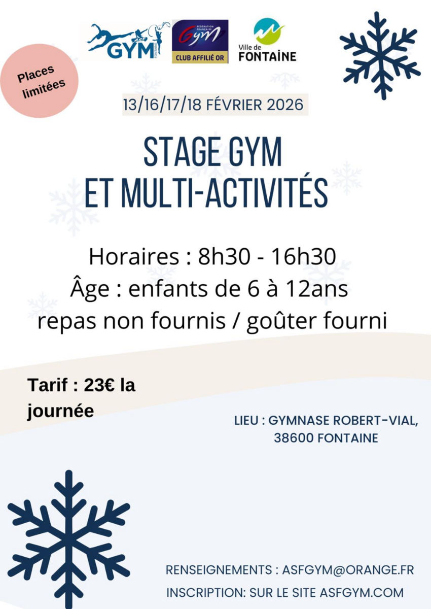 STAGE GYM ET MULTI-ACTIVITES Février