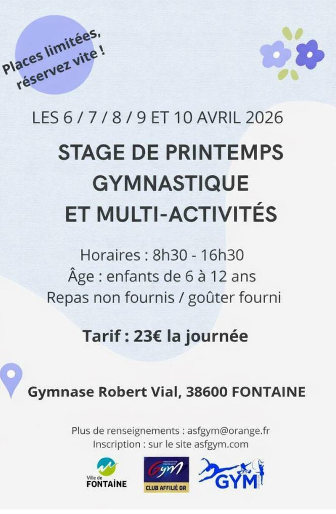 Stage de printemps gymnastique et et multi-activités
