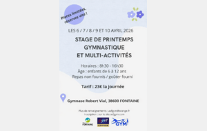 Stage de printemps gymnastique et multi-activités