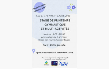 Stage de printemps gymnastique et et multi-activités